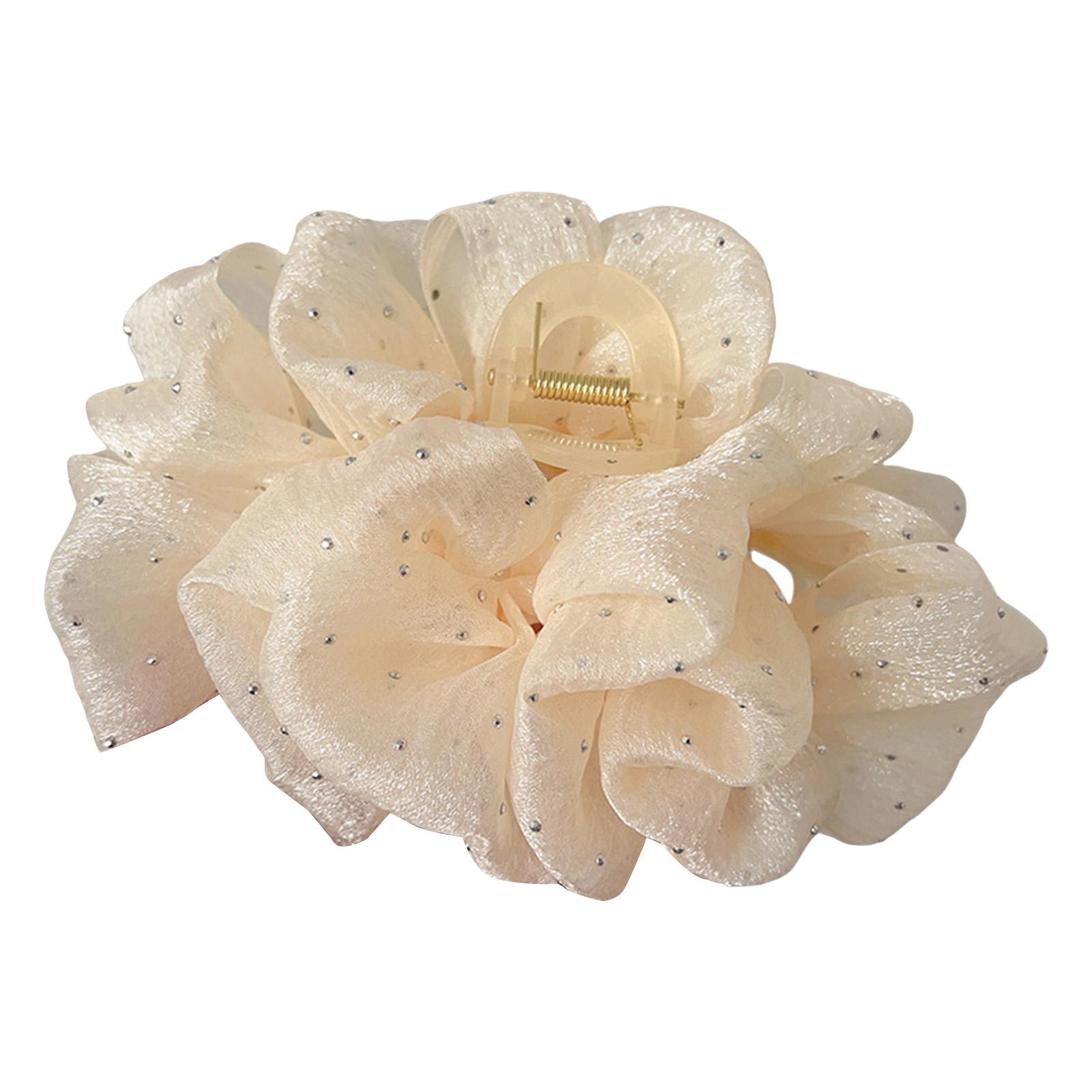 

Fairy Gauze Bowknot Hair Claw Exquisite Hot Bead Cloud Bubble Shark Gripper Girls Trendy Daily Life Hair Accessories Hair Clips белый