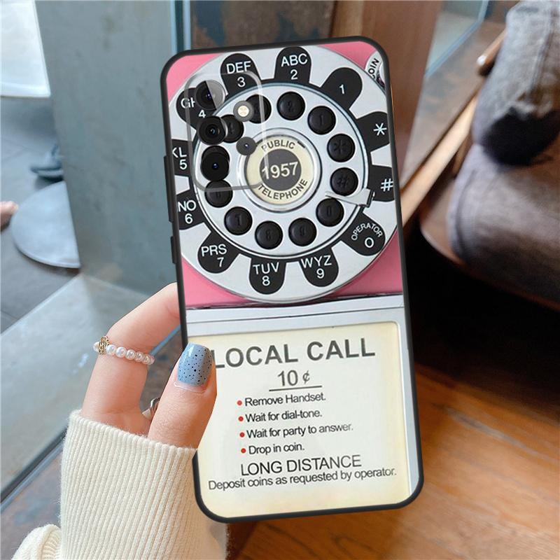 

Retro Telephone Rotary Dial Case For Samsung Galaxy A54 A34 A14 A15 A13 A53 A16 A26 A36 A56 A12 A22 A32 A52 A06 A35 A55 Samsung A53 5G