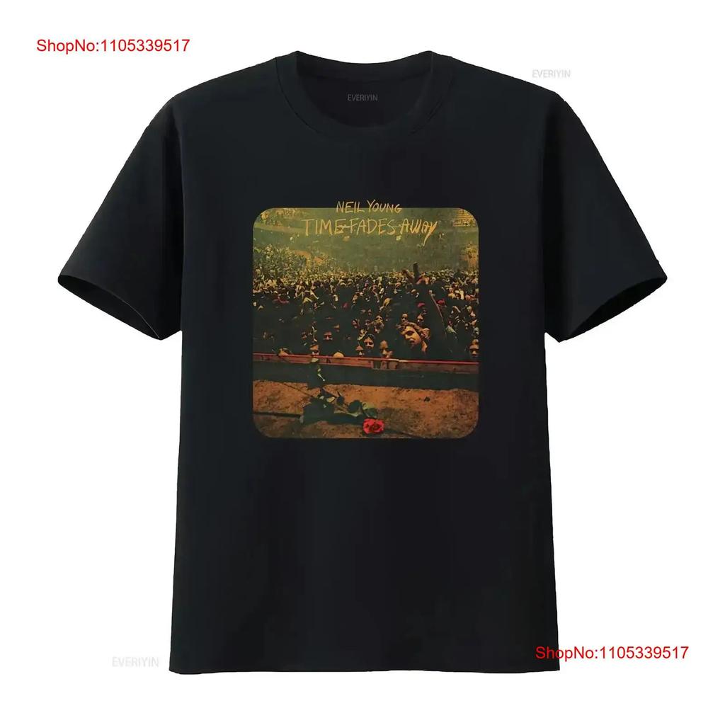 Men's Neil Young Time Fades Away Organic Slim Fit T Shirt X Large Brown Vintage Washed Casual G