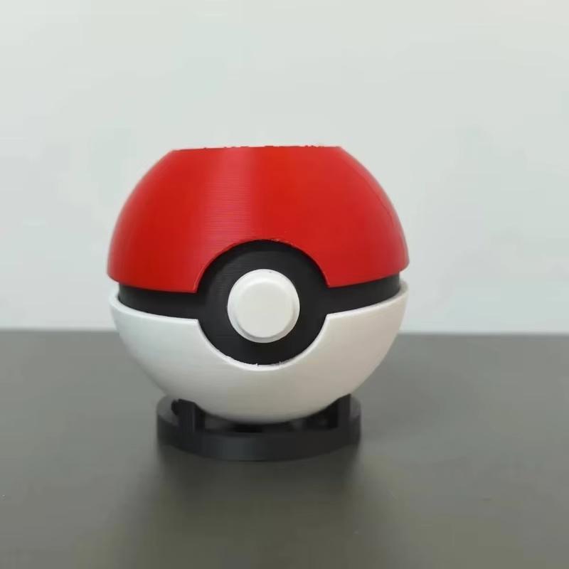 Pikachu Poke Ball Creative Pen Holder Desktop Decoration Ornament Storage Box Trendy Doll Toy Student Gifts Collectible