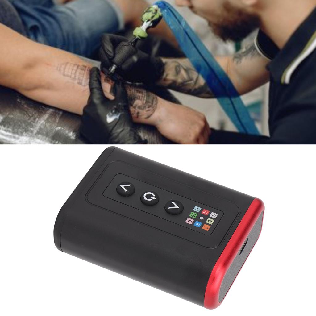 Red Wireless Tattoo Power Supply Rechargeable 4800mah Battery Tattoo Power Supply for Rotary Tattoo Machine