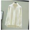 Fashionable Loose Knitted Sweater for Women with High Collar Autumn Outfits Tops