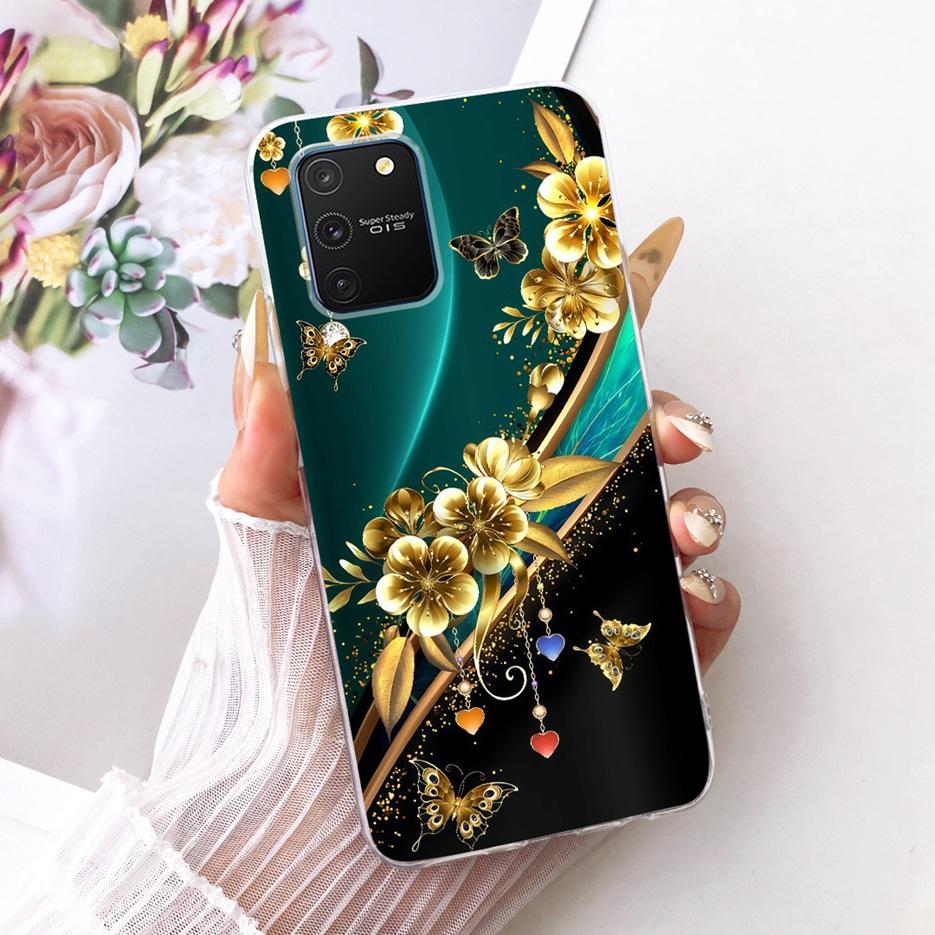 For Samsung Galaxy S10 Lite Case SM-G770F Luxury Butterfly Tree Painted Cover Soft Silicone Phone Case For Samsung S10 Lite Bags