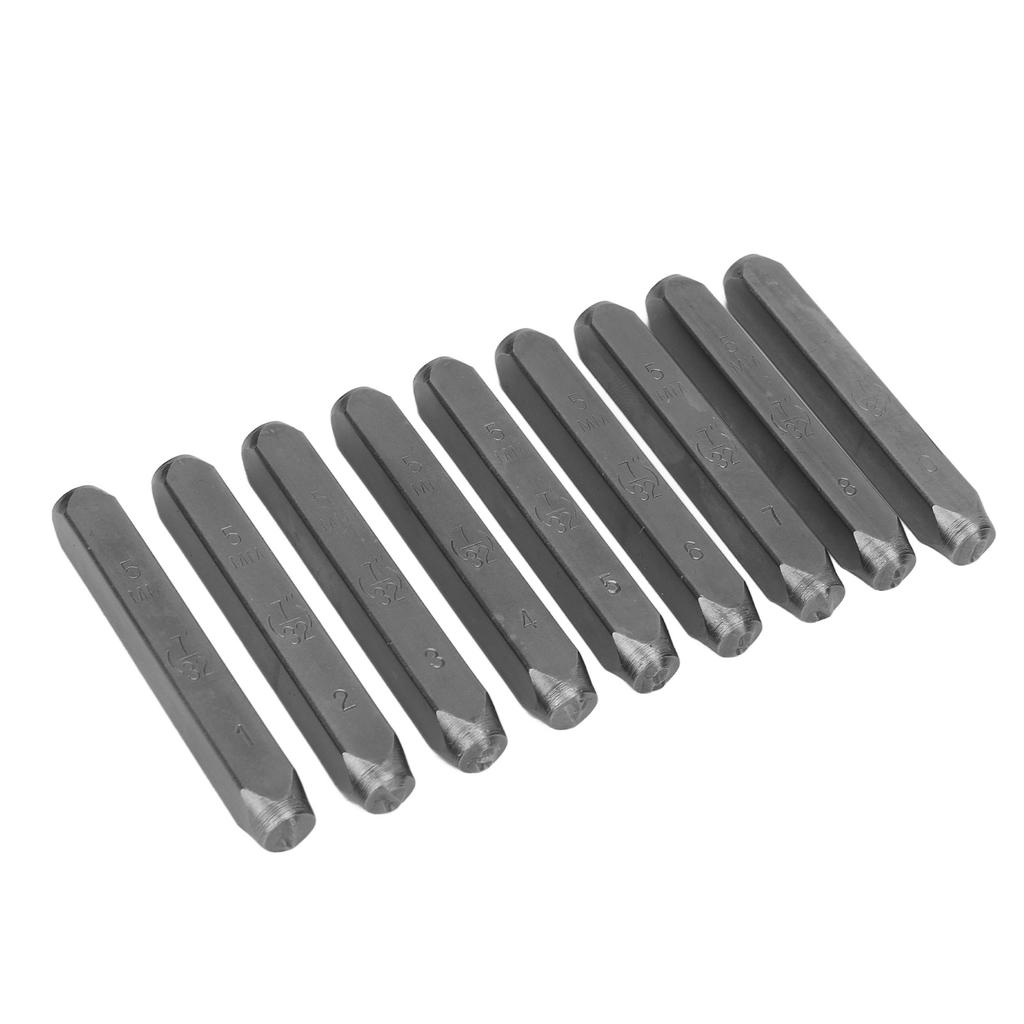 9-teiliges Zahlenstempel-Set, professionelles 5-mm-Zahlenstanzer-Set mit Aufbewahrungsbox für die Schmuckherstellung