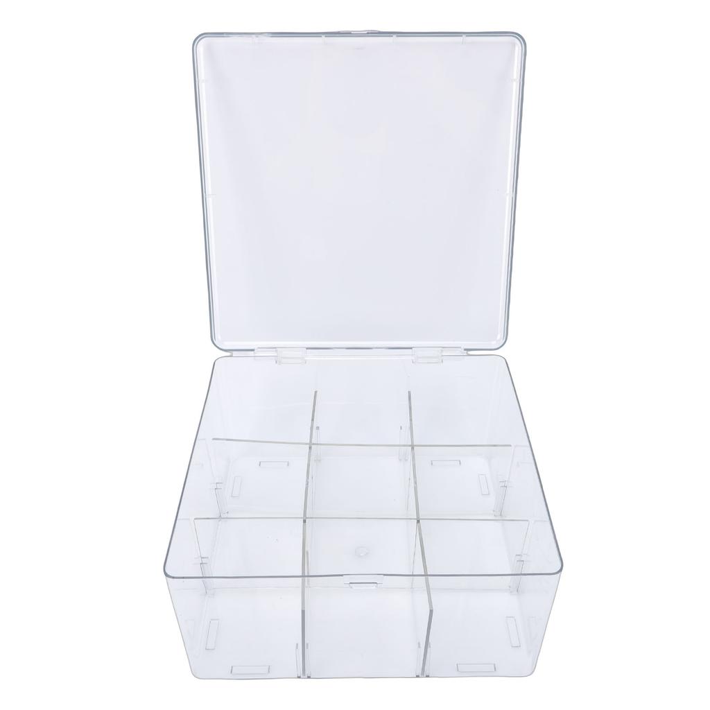 Trading Card Storage Box 9 Grid Card Organizer Detachable Holds 1500 Cards with Lid Dust Proof for Collectors