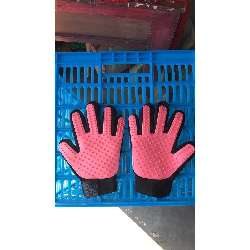 Breathable Mesh Palm Brush Pet Deshedding Glove For Cat And Dog Hair Removal