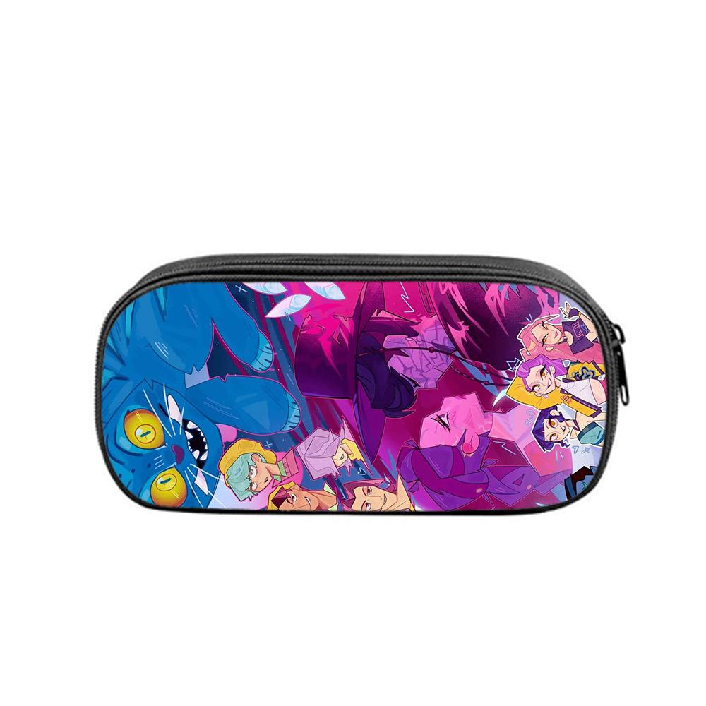 Huntrix Kpop student print pencil bag Kpop witch hunting girl group student storage stationery bag pencil bag KTY