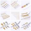 2mm-6mm Placcato Oro Vero 14k/18k Perline Distanziatrici Rotonde Accessori Materiali per la Creazione di Gioielli Fai da Te Componenti per la Creazione di Gioielli con Perline