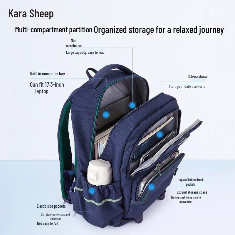 CARANY Large Capacity Unisex Backpack Laptop Travel School Bag