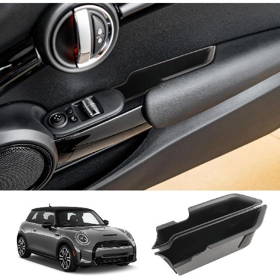 ZCLINKO for 2024 Mini Cooper F56 Organizer Front Door Side Storage Box Door Side Organizer Grab Tray 2015-2024 Mini Cooper Countryman Armrest Phone 2Pcs door storage box for