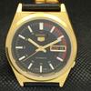 REFURBISHED VINTAGE SEIKO 5 AUTO 6309A JAPAN MENS DAY/DATE BLACK WATCH A309512-5 Quantityseiko-a309512-1
