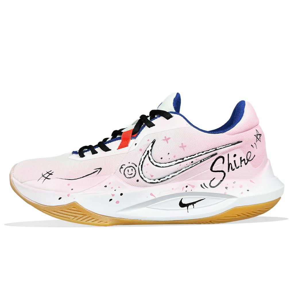 Nike Precision 6 Slip Resistant Abrasion Resistant Low top Basketball Shoes Men's Pink HV1796-141(Team667-BOX)