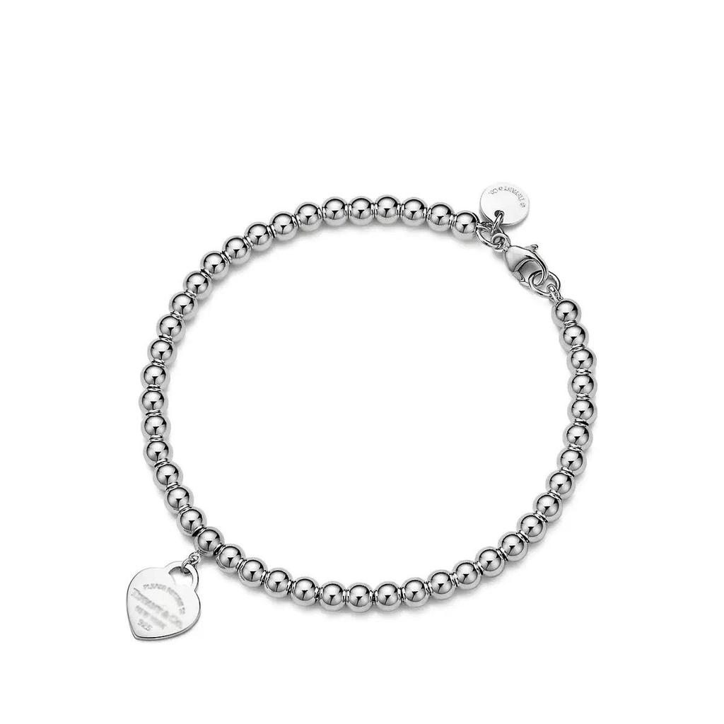 T-Familie Herzförmiges Emaille-Armband: Blaue, Rote, Rosa Herzen, Liebes-Rosenkranz, Runde Perlenkette - Perfektes Valentinstagsgeschenk für Freundin.