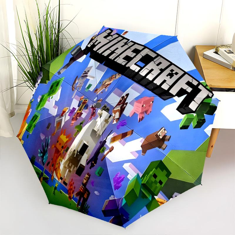 Minecraft Screenx Comes Alive Folding Umbrella Suitable For All Seasons Umbrella Sun Umbrella Umbrella Three Folds
