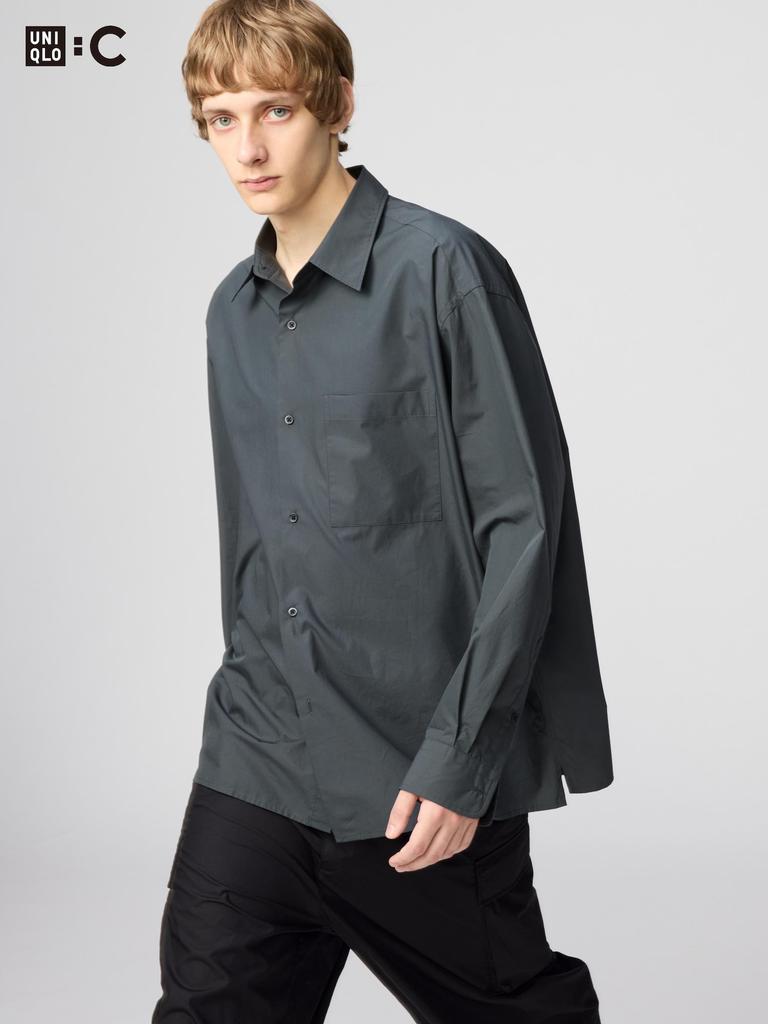 Uniqlo Broadcloth Oversized Shirt  Long Sleeve 