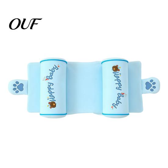 Flat Head Prevention Baby Shaping Pillow, Breathable Anti-Flat Crib Pillow with Adjustable Air Rollers, Ergonomic Newborn Sleep Support Cushion,
