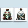 Full Embroidery Eco-cotton Thread 11CT Printed Bottle Cross Stitch Kit Art