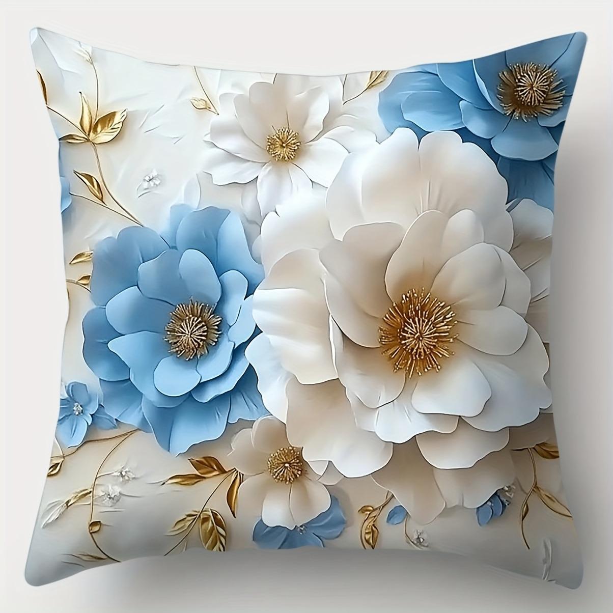 Великолепная Наволочка в Элегантном Стиле с Узором для Домашнего Декора, Подушка для Гостиной, Дивана, Полиэстеровая Наволочка с Молнией 16x16Inch