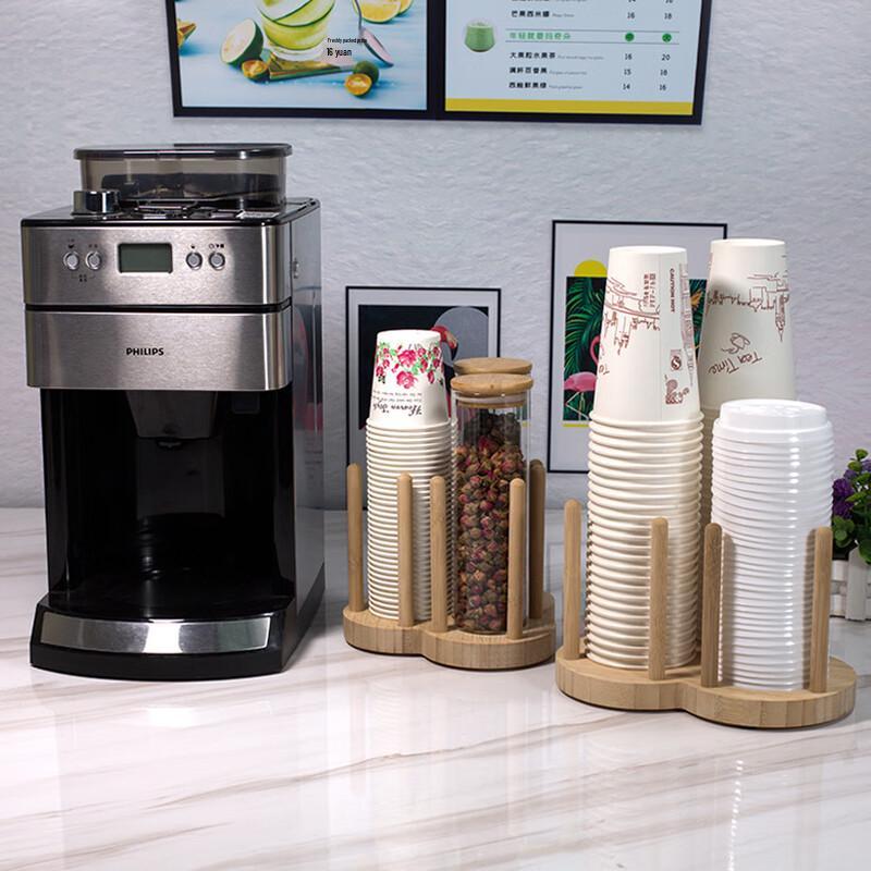 Lijia Wooden Disposable Cup Dispenser & Storage Rack