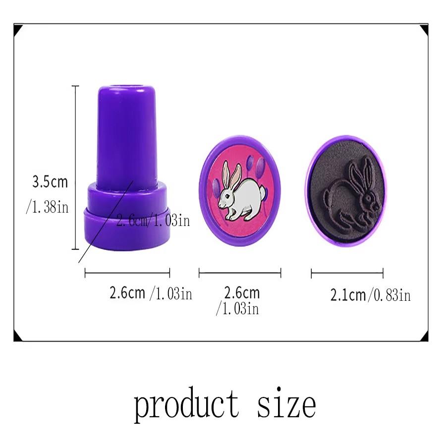 10pcs Assorted Stamps Kids Self-ink Stamps Children Toy Stamps Smiley Face Seal Scrapbooking DIY Painting Po Album Decor