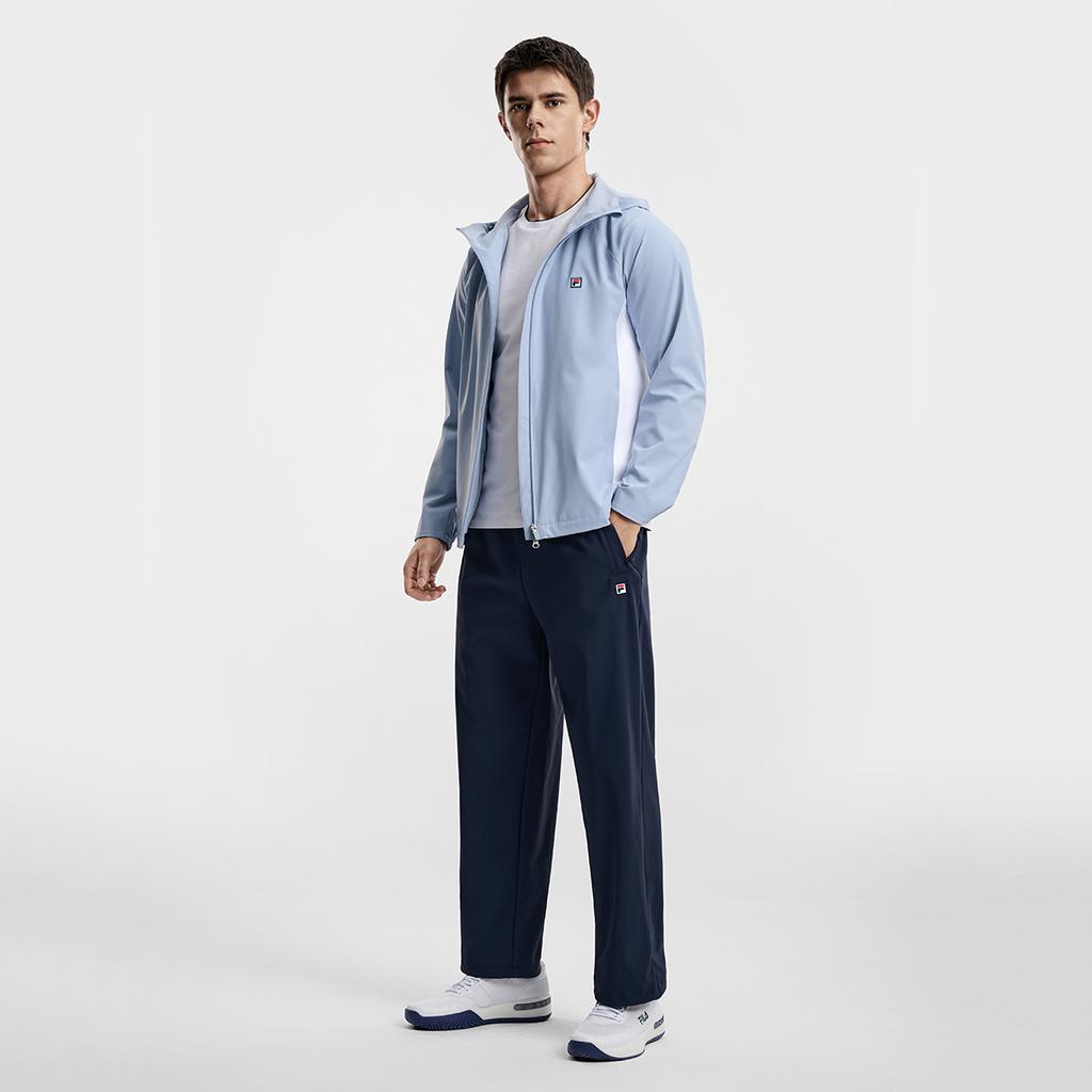 Fila Tennis Minimalist Personality Sports Casual Training Tennis Versatile Comfortable Hooded Woven Jacket Men jackets Liberation-Blue A11M613710FBU