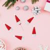 20Pcs Christmas Hat Candy Lollipop Caps Non-Woven Fabric Reusable Holiday Decor for Party Home Restaurant Shop Use