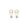 Fashion Jewelry Flower Drop Chain Tassel Earrings 18K Gold Plated 925 Sterling Silver Hoop Earrings Jewelry for Women