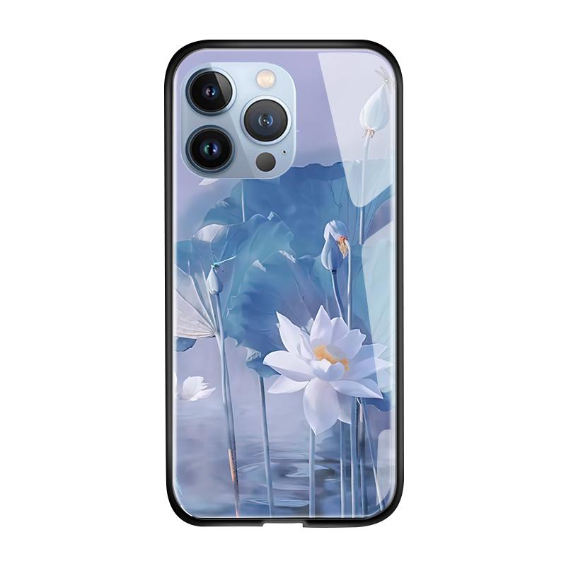 Tempered Glass Phone Case For iPhone 11 12 13 14 15 16 17 Redmi 10 12 14C Note10 Note14 Xiaomi 11Lite PocoC75 Soft Edge Shockproof Smooth Shell