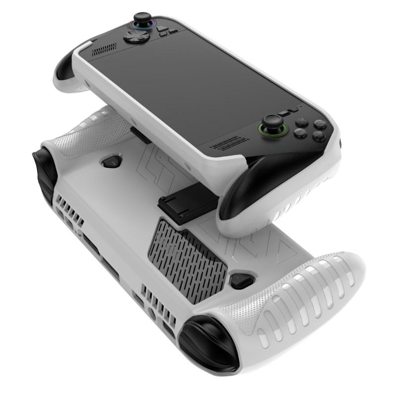 Flexible Silicone Protective Cover With AntiScratch Tempered Glass Film Portable Carrying Case For Video Game Consoles