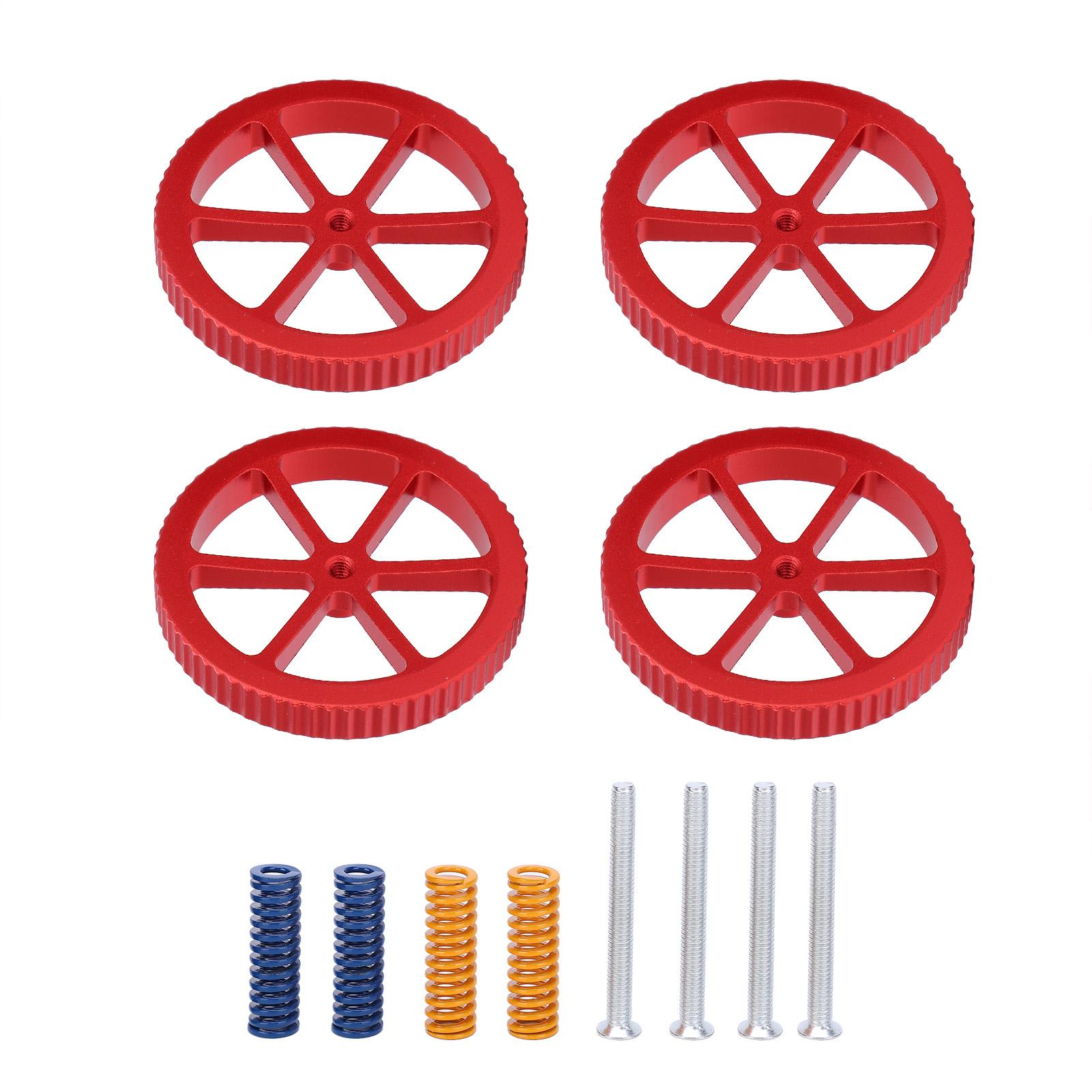 

3D Printer Leveling Kit Aluminum Alloy Red Nuts Heating Rod Spring Hot Bed Accessories