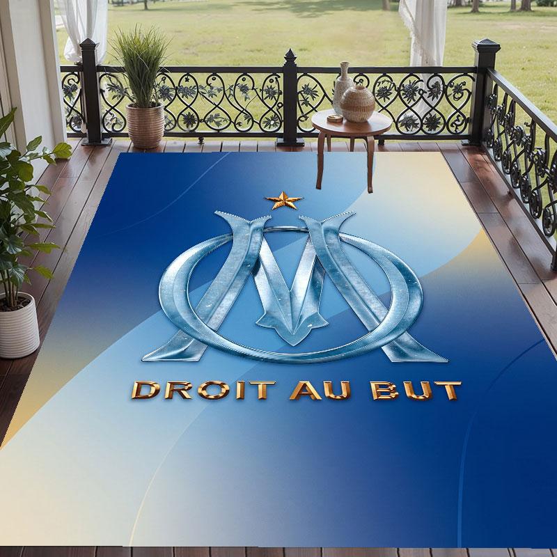 Soft Floor Carpet Olympique Lyonnais FC Pattern Area Rug Decorative Mat For Home Room Decoration