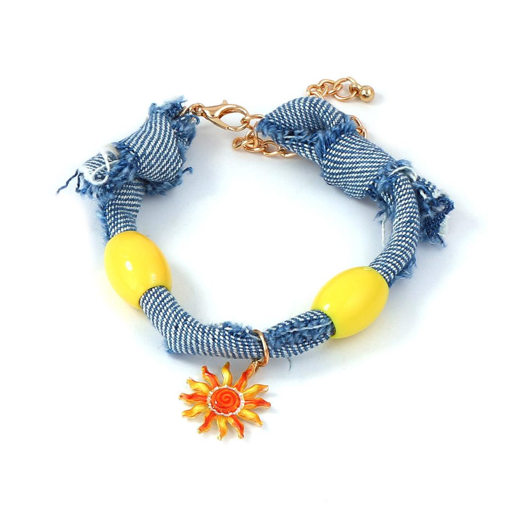 Simple Casual Street Hip Hop Punk Style Braided Rope Type Beaded Color Bracelet Versatile Couple Accessories