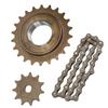 Electric Bike Sprocket Chain Set with 410 Gold 11T H Hole Sprocket 38 Links Chain 22T Flywheel Kit