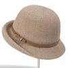Linen Hat Women'S Summer Sunscreen Thin Celebrity Style Dome Bucket Hat Fashion Versatile Sunshade Beach Top Hat