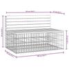 VidaXL Banc de jardin design gabion 103x70x65 cm bois de pin imprégné 834376