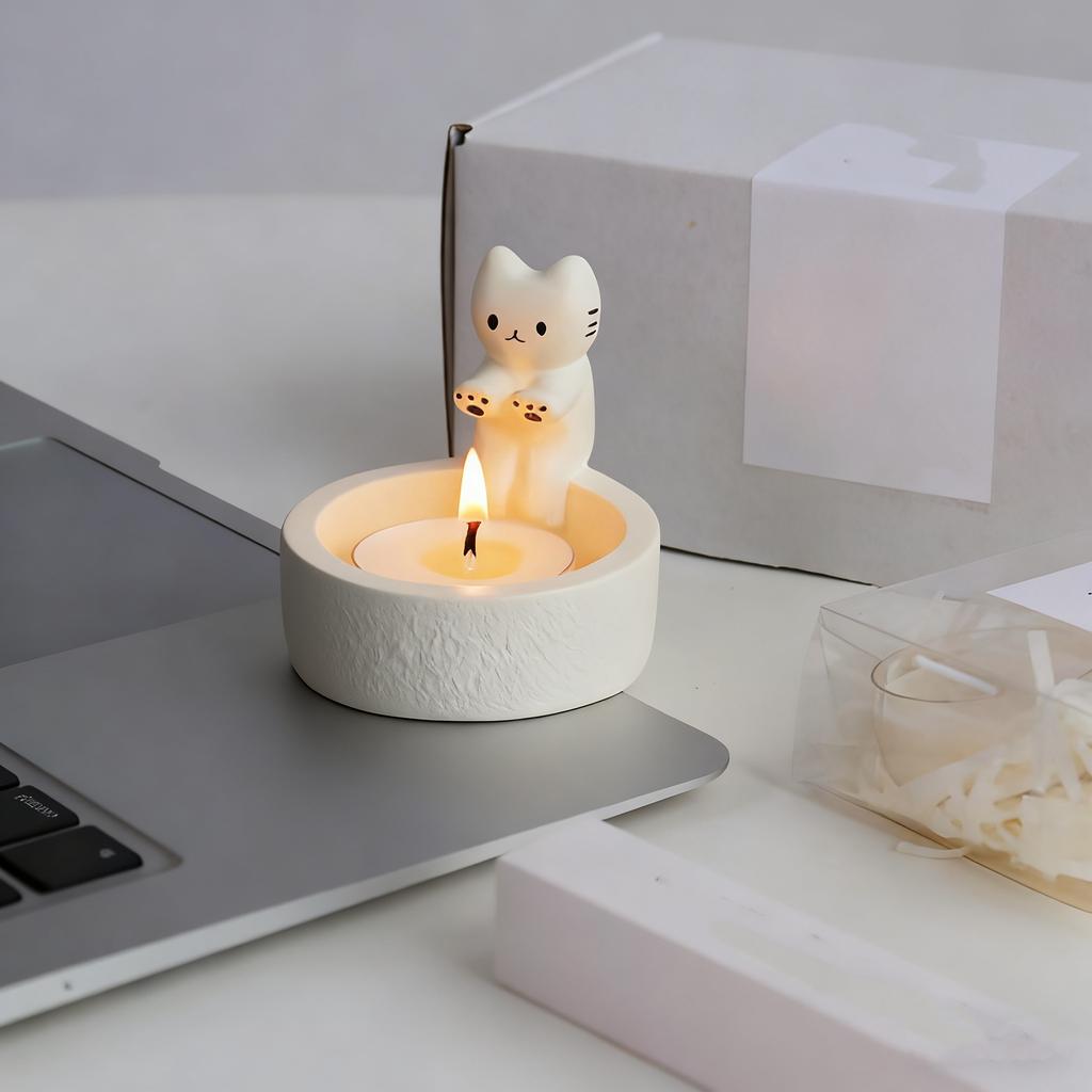 Kerzenständer, Tier-Aromatherapie-Kerzenständer, Tiere verwenden Kerzen, um sich warm zu halten, zur Heimdekoration verwendet, Geschenke für Tierliebhaber