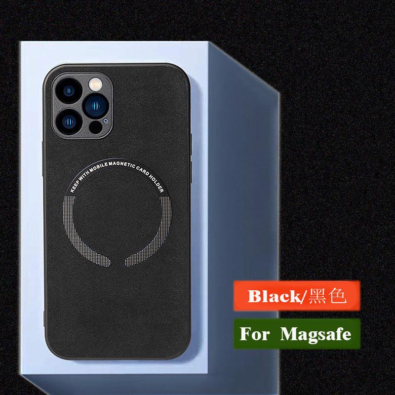 

Роскошный магнитный чехол с меховым узором для iPhone 14, 13, 12, 11 Pro Max XR XS Max, универсальный защитный чехол от падения iPhone 13 чёрный