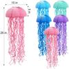 Set of 10 Jelly Fish Paper Lanterns, Pink Purple Blue Green Hanging Lantern, Jelly Fish Mermaid Decor for Party, Under The Sea Mermaid Birthday Party