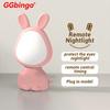 Cartoon Rabbit LED Alarm Clock Night Light for Students Dormitory Digital Display Children Wake Up Light Remote Control Dimming
