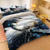 2/3pcs Quilt Cover Set with Claude and Sephiroth Print Quilt Cover Set Contains Quilt Cover and Pillowcases