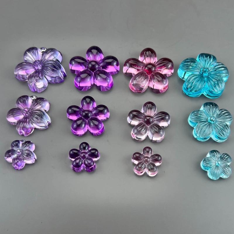 Five Petals Flower Silicone Mold Cherry Flower Epoxy Casting Mold Fragrant Gypsum Resin Mold for Car Pendant Ornament
