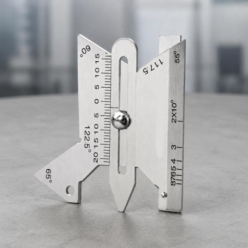 Welding Inspection Gauge Instrument, Steel Measuring Tool with Adjustable Slides for Width, Spacing, and Joint Preparation