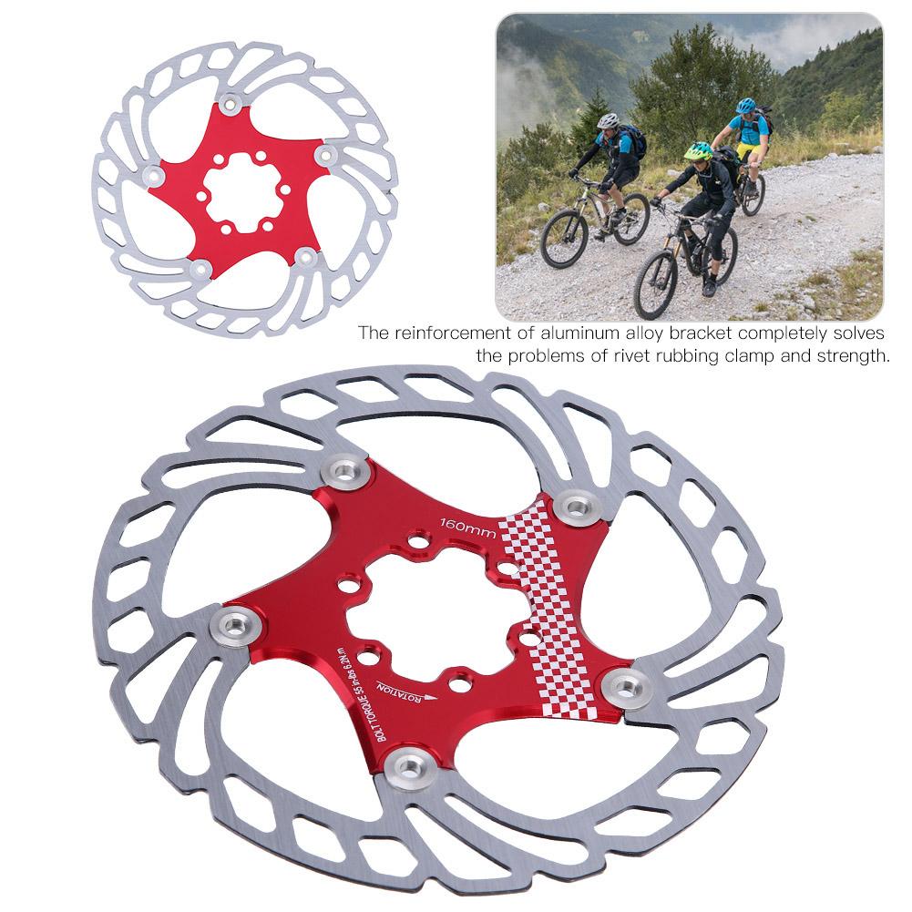 Disc Flotant Șase 160mm Disc de Frână Bicicletă de Munte Accesoriu Ciclism(Negru argintiu )