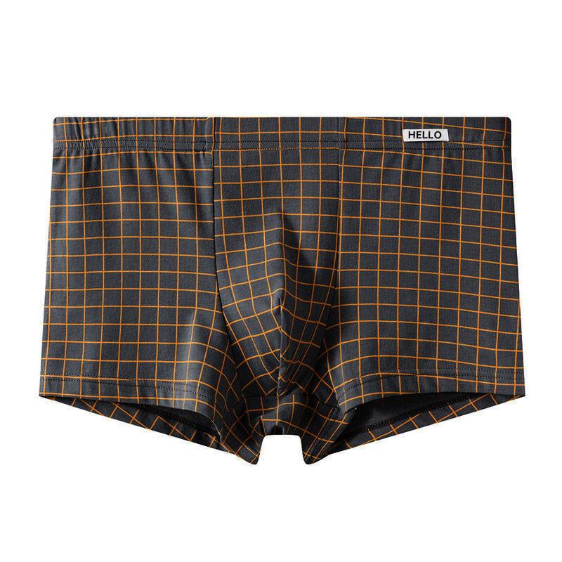 Contrast Color Men's Summer Boxer Briefs - Comfortable & Breathable Youth Shorts, Large Size.