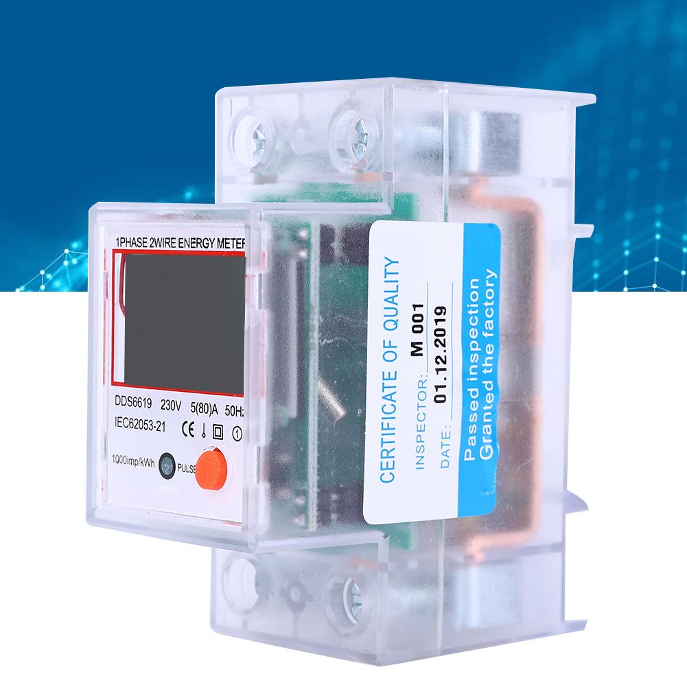 Beennex Digital Display Energy Meter Backlight 1 Phase Guide Multifunction for Voltage 5-80A 230V Beennex Digital Display Energy Meter Backlight 1 Phase Guide Multifunction for Voltage 5-80A 230V