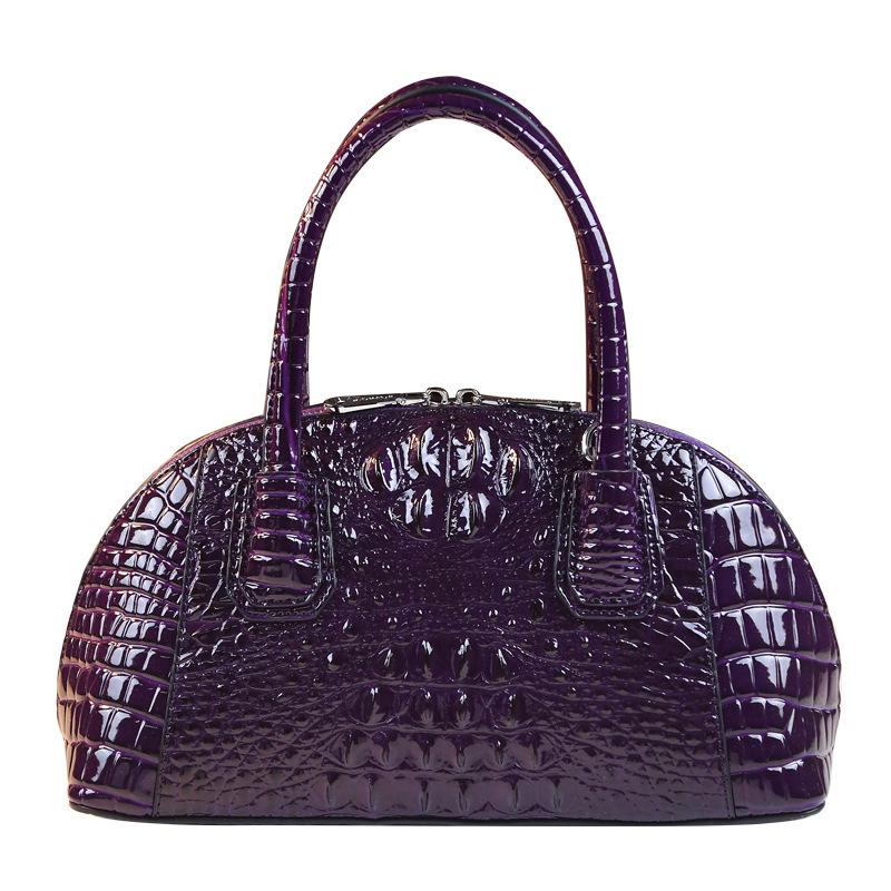 Business Commuter Solid Color Simple Atmospheric Crocodile Pattern Portable Ladies Handbag