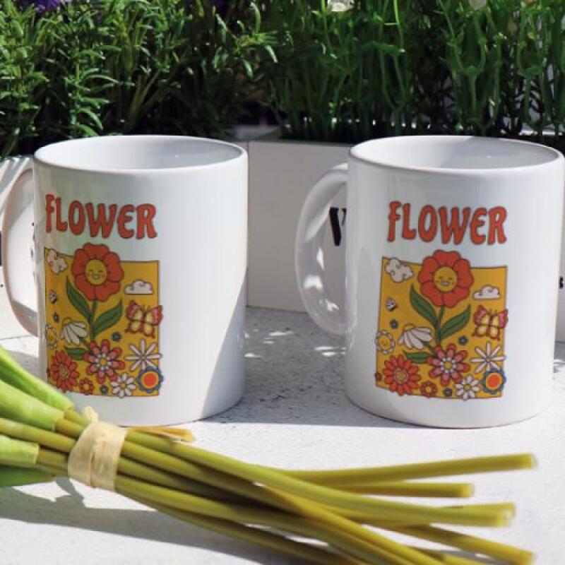 pd697-Design Mug 2p-Cute Flower