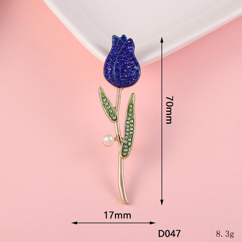 

3D наклейка з квітковим сплавом з трояндами та діамантами, інкрустована краплею води, для аксесуарів для мобільних телефонів своїми руками D047 Fine Rose синій