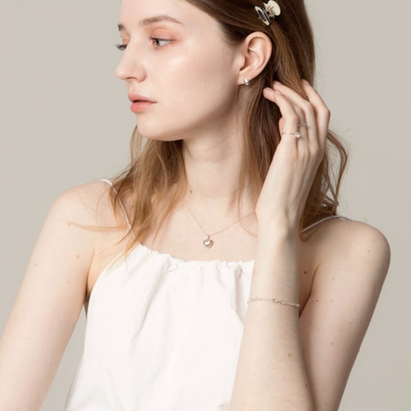 LILYKORI Silver Semi Chunk Bracelet