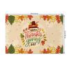 Thanksgiving Placemat Fall Harvest Table Decor Pumpkin Maple Leaf Pattern Printing Seasonal Holiday Dining Mats for Family Party